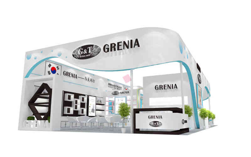 特裝展臺韓國EOS美博會廣州廣交會展臺設(shè)計搭建