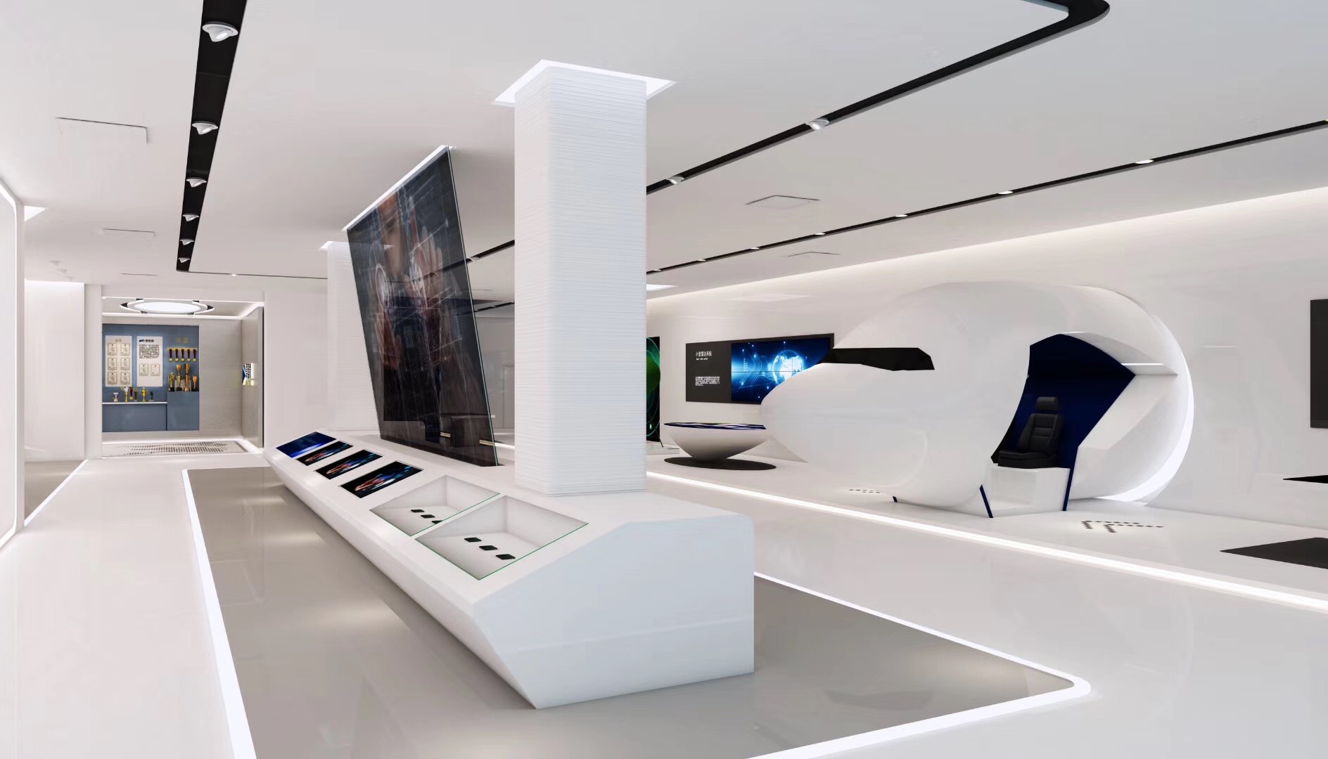 清遠(yuǎn)展廳設(shè)計(jì)公司裝修景嘉微企業(yè)展覽館