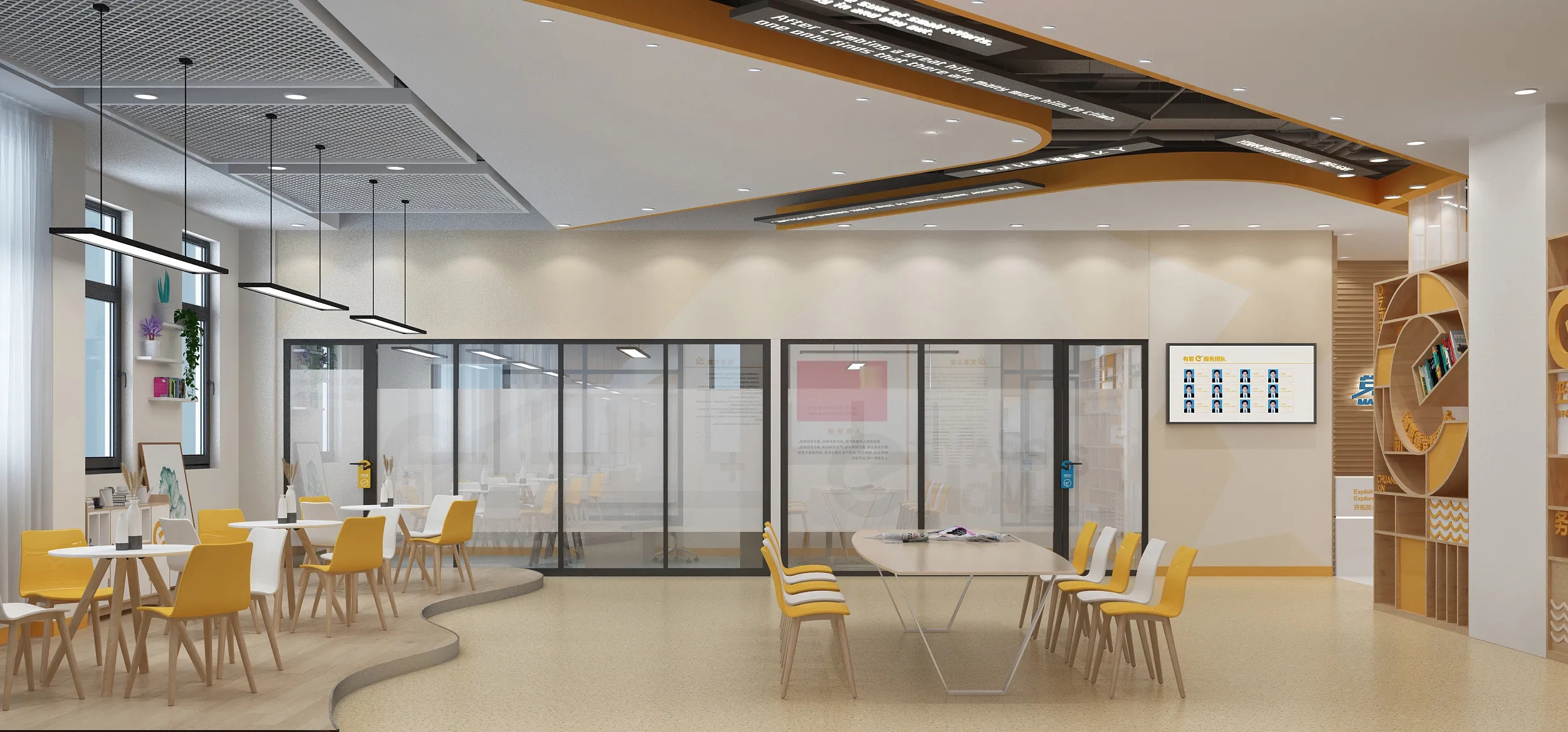 深圳產業園黨群驛家、黨建活動室設計、黨建服務中心、黨群社區服務中心